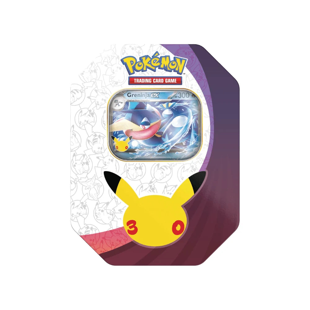 30th Celebration Greninja ex Tin – 4 Booster Packs